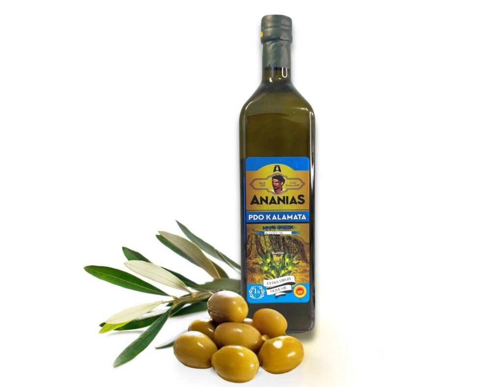 Ananias Kalamata P.D.O. s olivami Koroneiki z Messinie