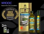Extra panenský olivový olej Ananias Kalamata P.D.O. –gold award ocenění