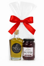 🎁 Naos organický extra panenský olivový olej  + černé olivy Kalamata