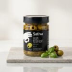 Sativa zelené olivy bez pecky s bazalkou – marinované 360 g - Obrázek 2