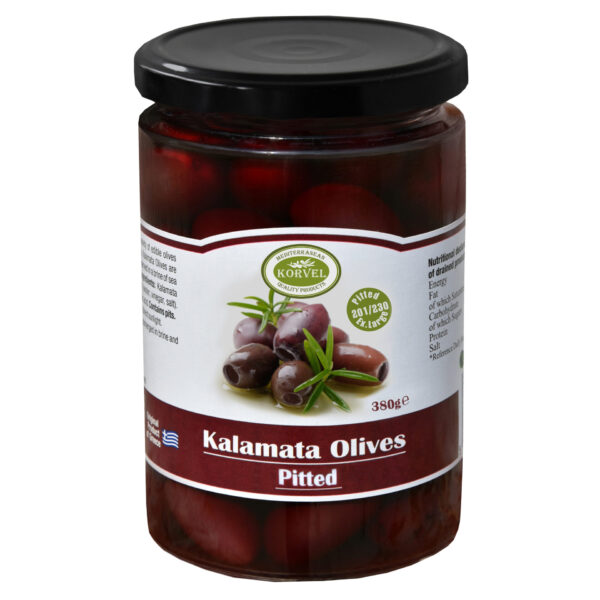 Korvel- Kalamata olivy bez pecky velikost  Extra velké